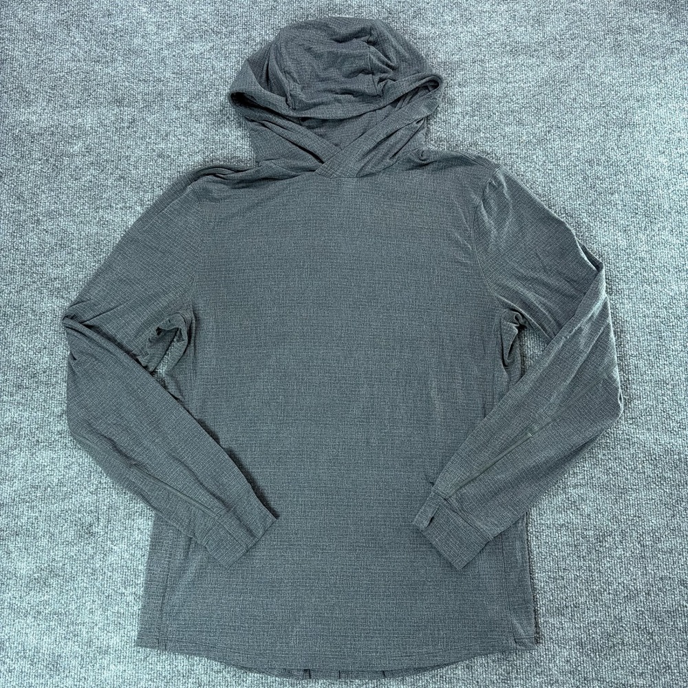 Lululemon Mens Metal Vent Tech Hoodie Gray Long Training Shirt Large Athleisure